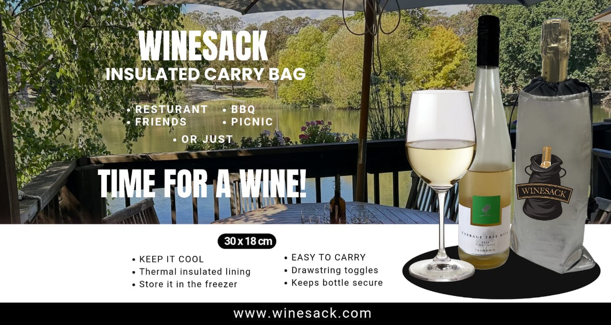 WINE SACK INSULATED WINE BOTTLE CARRY BAG