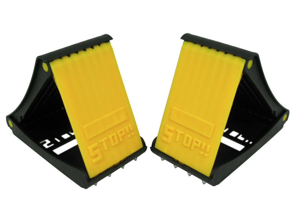 Folding Plastic Wheel Chocks - Set of 2