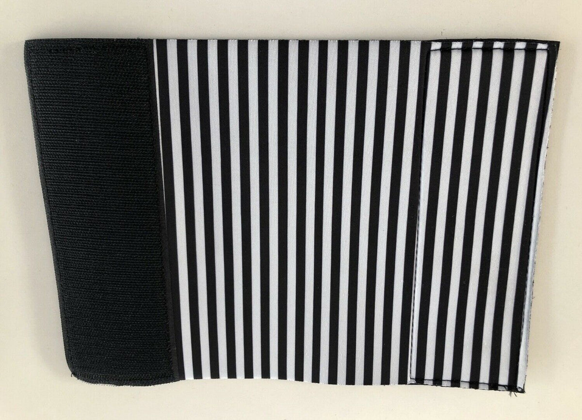 NEW Black and White Neoprene/Velcr Arm Tie Downs (Set of 2)