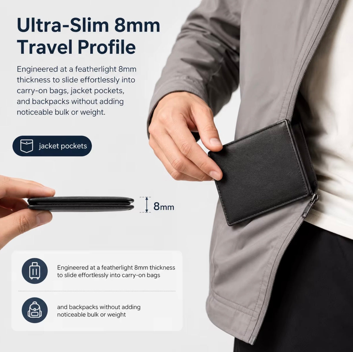 SMART PASSPORT WALLET - INBUILT TRACKER