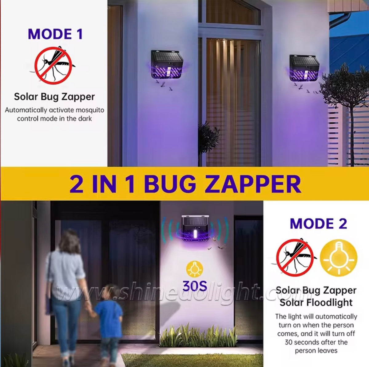 SOLAR FLOODLIGHT WITH BUILT IN BUG ZAPPER
