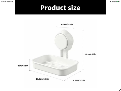 SUCTION MOUNTED SOAP DISH