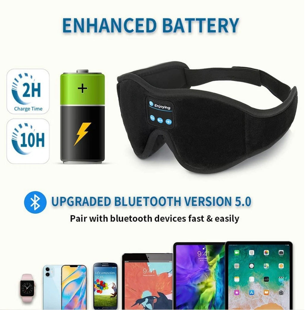 TRAVEL EYEMASK WITH STEREO BLUETOOTH SOUND