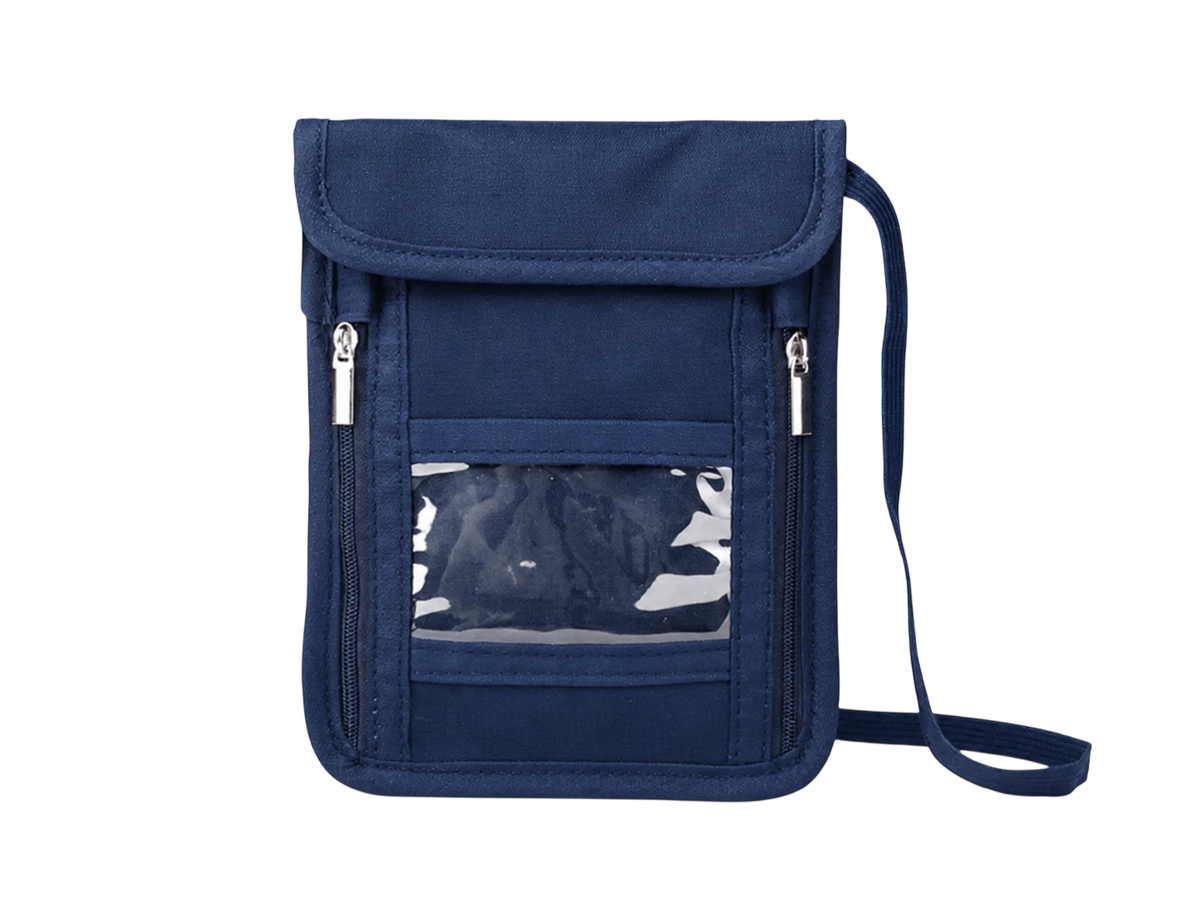PASSPORT,CARDS AND VALUABLES NECK POUCH
