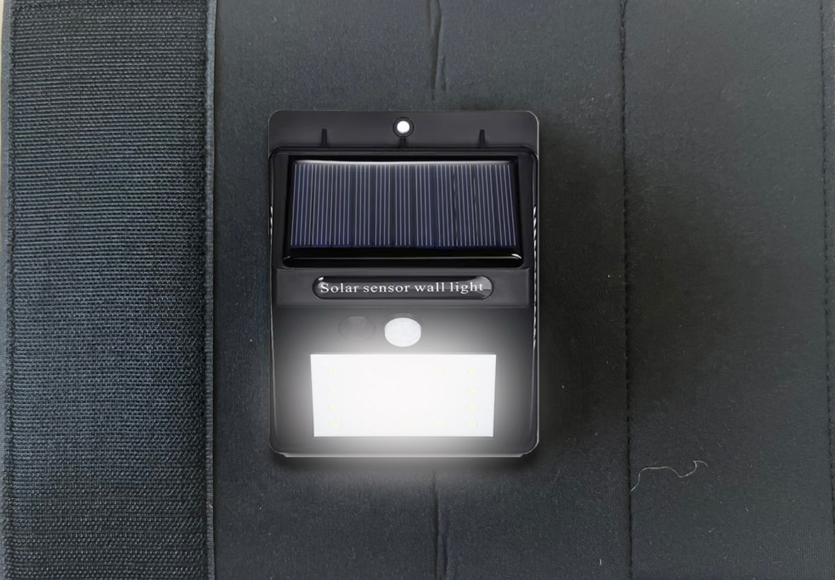AWNING STAY WITH BUILT IN SOLAR POWERED LED LIGHT