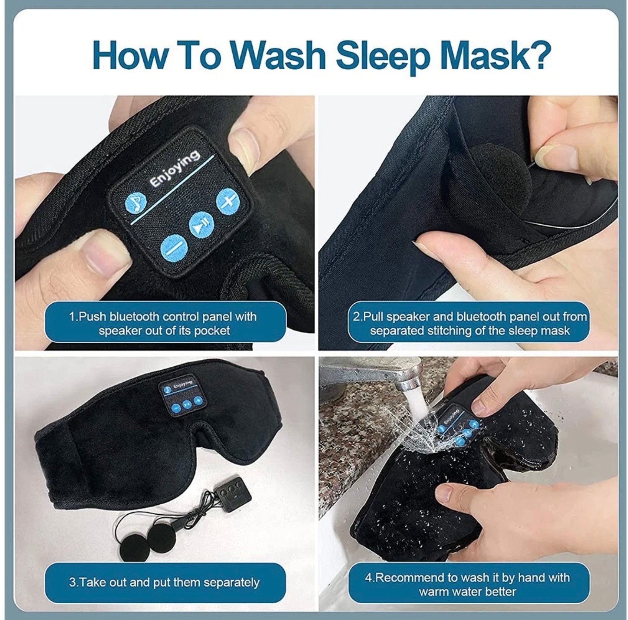 TRAVEL EYEMASK WITH STEREO BLUETOOTH SOUND