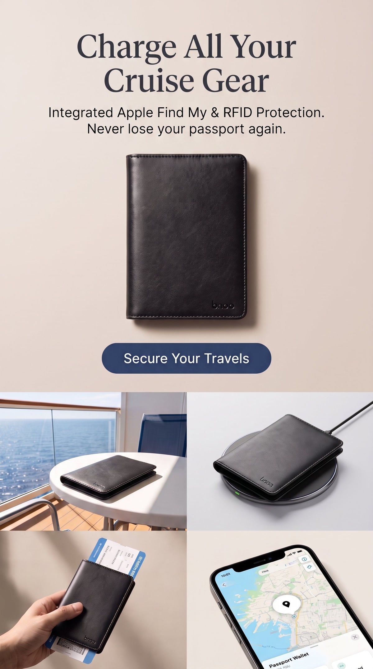 SMART PASSPORT WALLET - INBUILT TRACKER