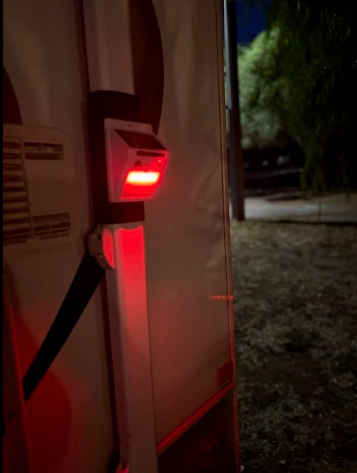 MULTI— USE AWNING STRAP - SOLAR LIGHT AND INTRUDER ALARM
