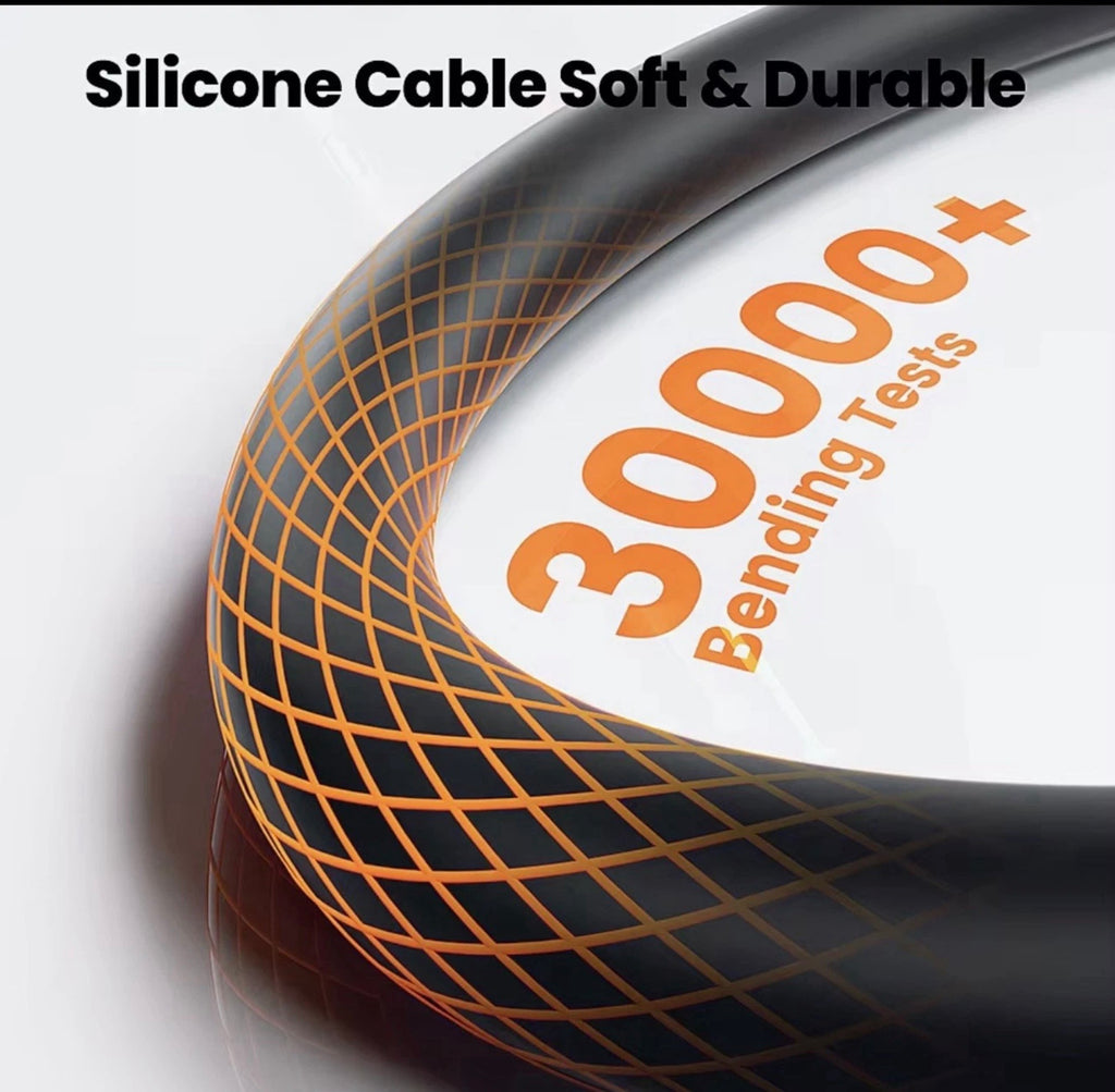 2.0metre LONG ULTRA FAST CHARGING CABLE - USB- TYPE C - LIGHTING - COMPATIBLE WITH BOTH ANDROID AND APPLE DEVICES.
