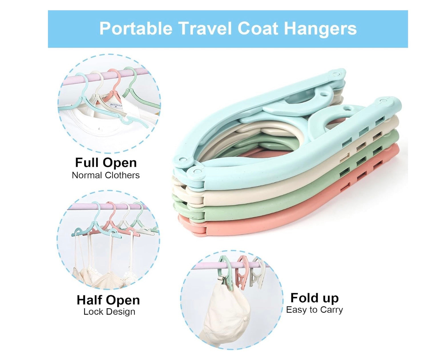 FOLDING CLOTHES HANGERS INCORPORATING CLOTHES PEGS
