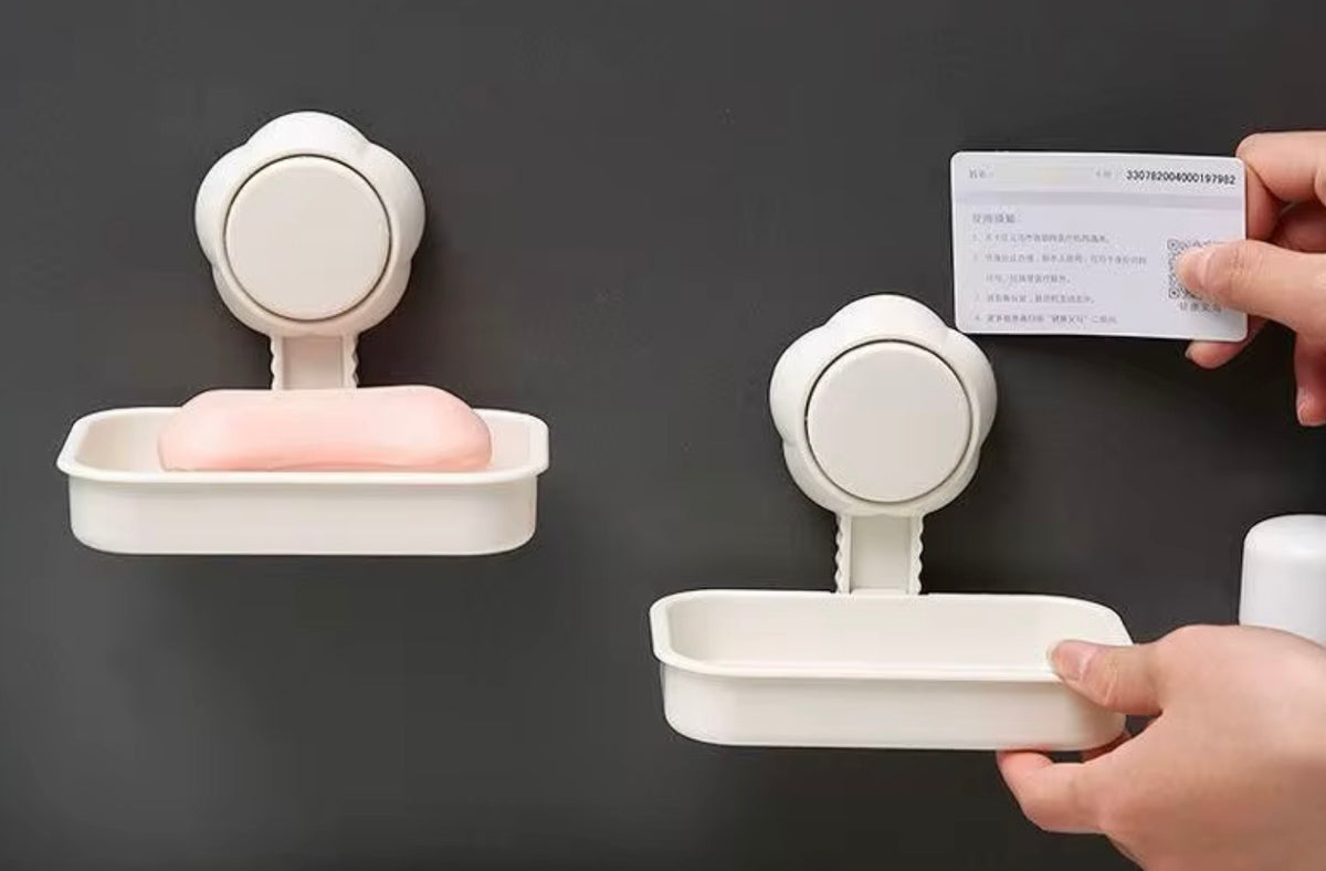 SUCTION MOUNTED SOAP DISH