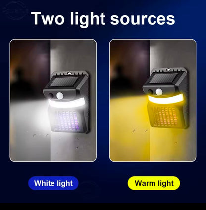 SOLAR POWERED CARAVAN/RV LIGHT/MOZZIE/ZAPPER ATTACHES TO AWNING STRAP PREVENTS ACCIDENTAL AWNING OPENING IN TRANSIT.