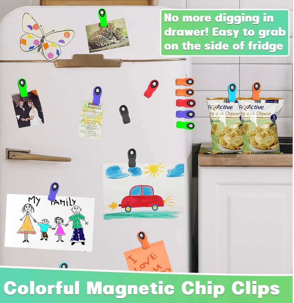 MAGNETIC BAG SEALING CLIPS - 6 COLOURS AVAILABLE
