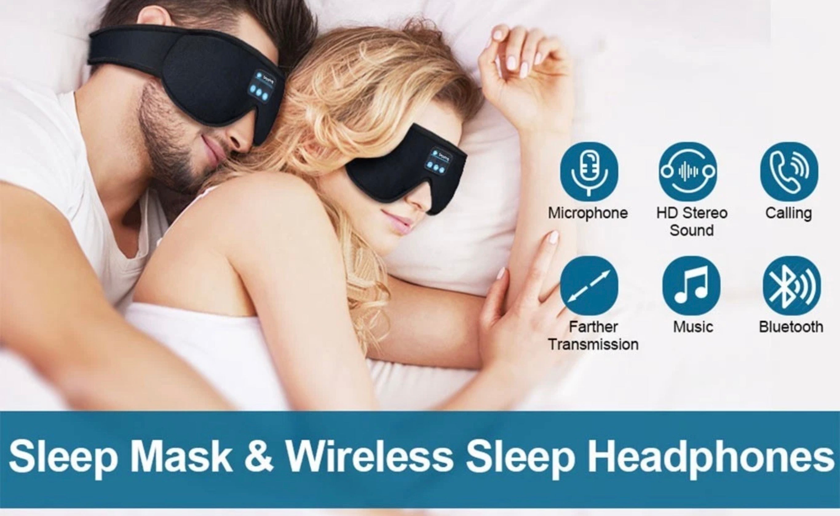 TRAVEL EYEMASK WITH STEREO BLUETOOTH SOUND