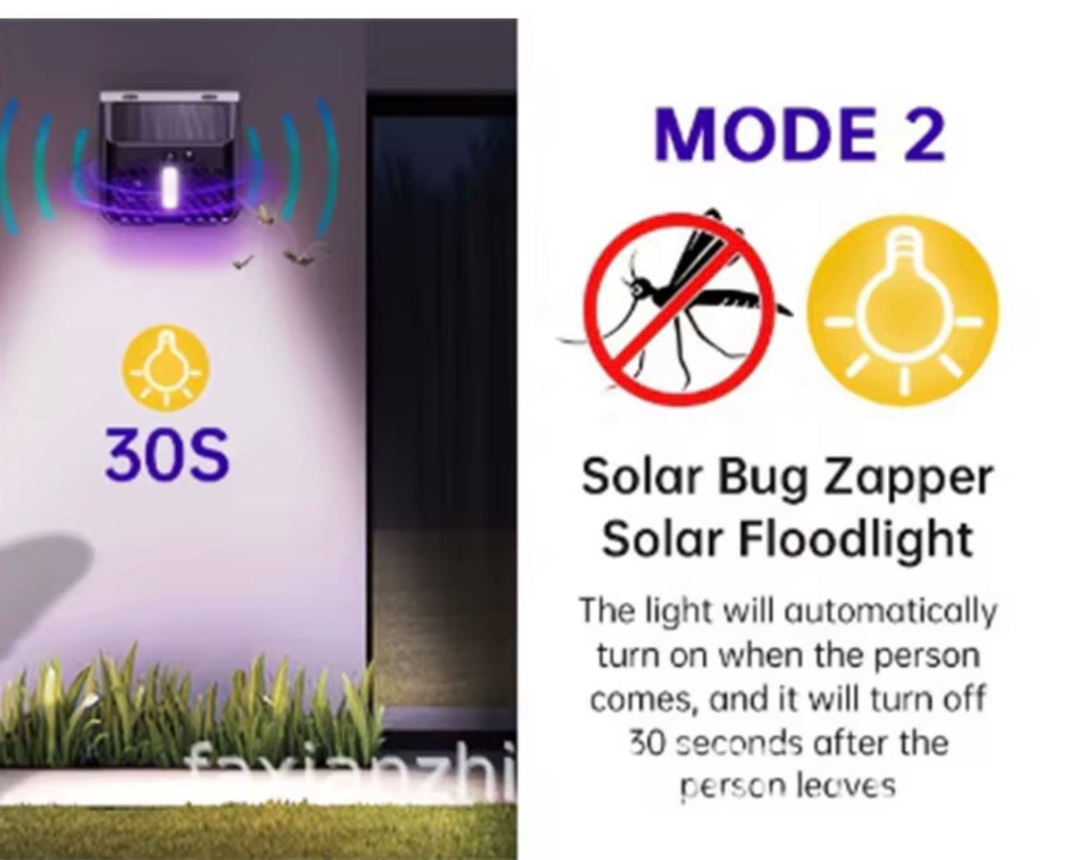 SOLAR FLOODLIGHT WITH BUILT IN BUG ZAPPER