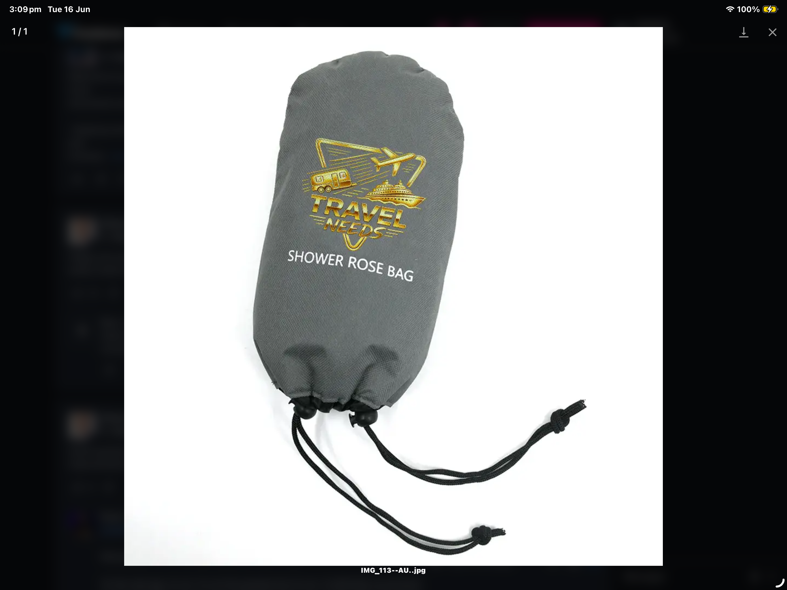PADDED SHOWER ROSE BAG