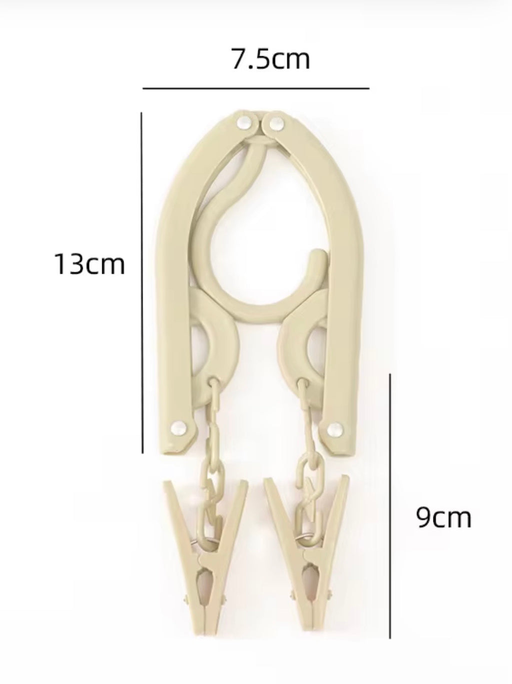 FOLDING CLOTHES HANGERS INCORPORATING CLOTHES PEGS