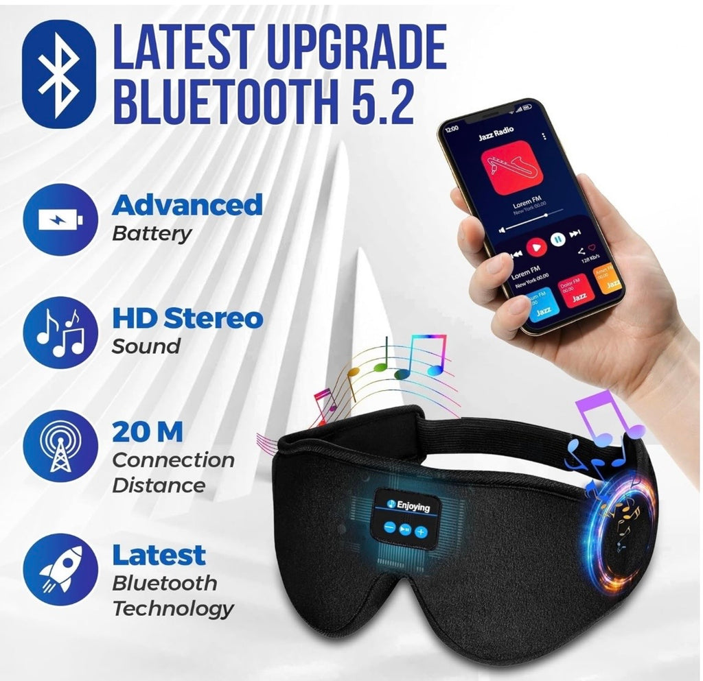 TRAVEL EYEMASK WITH STEREO BLUETOOTH SOUND