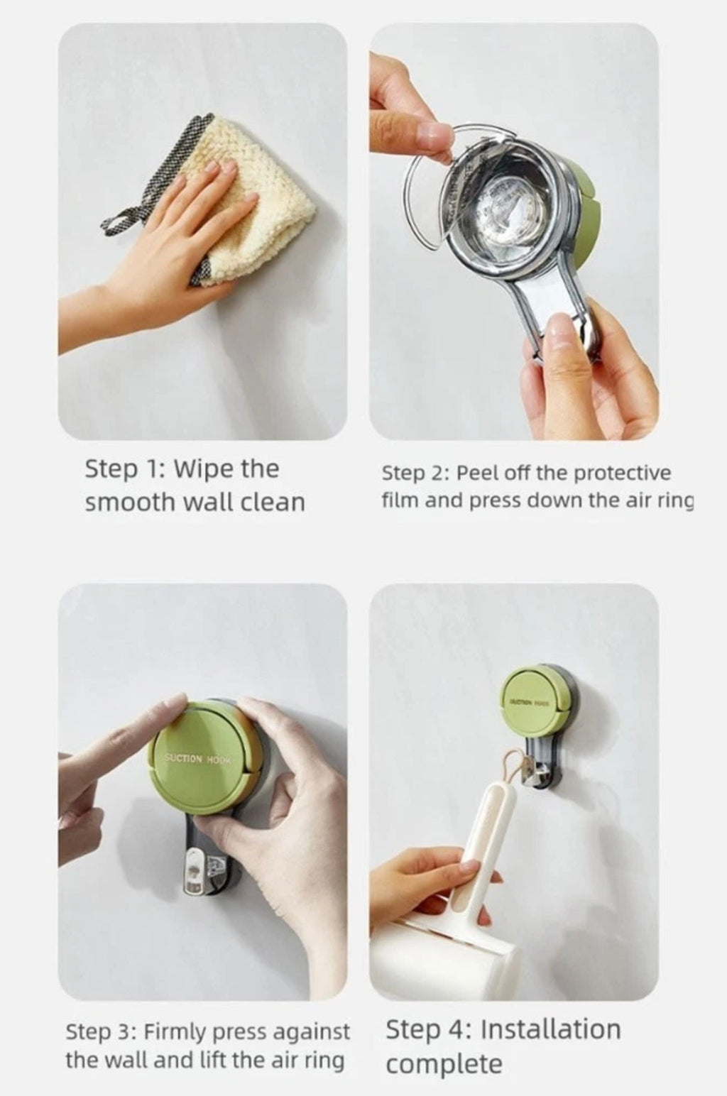 POWERFUL VACUUM SUCTION HOOKS