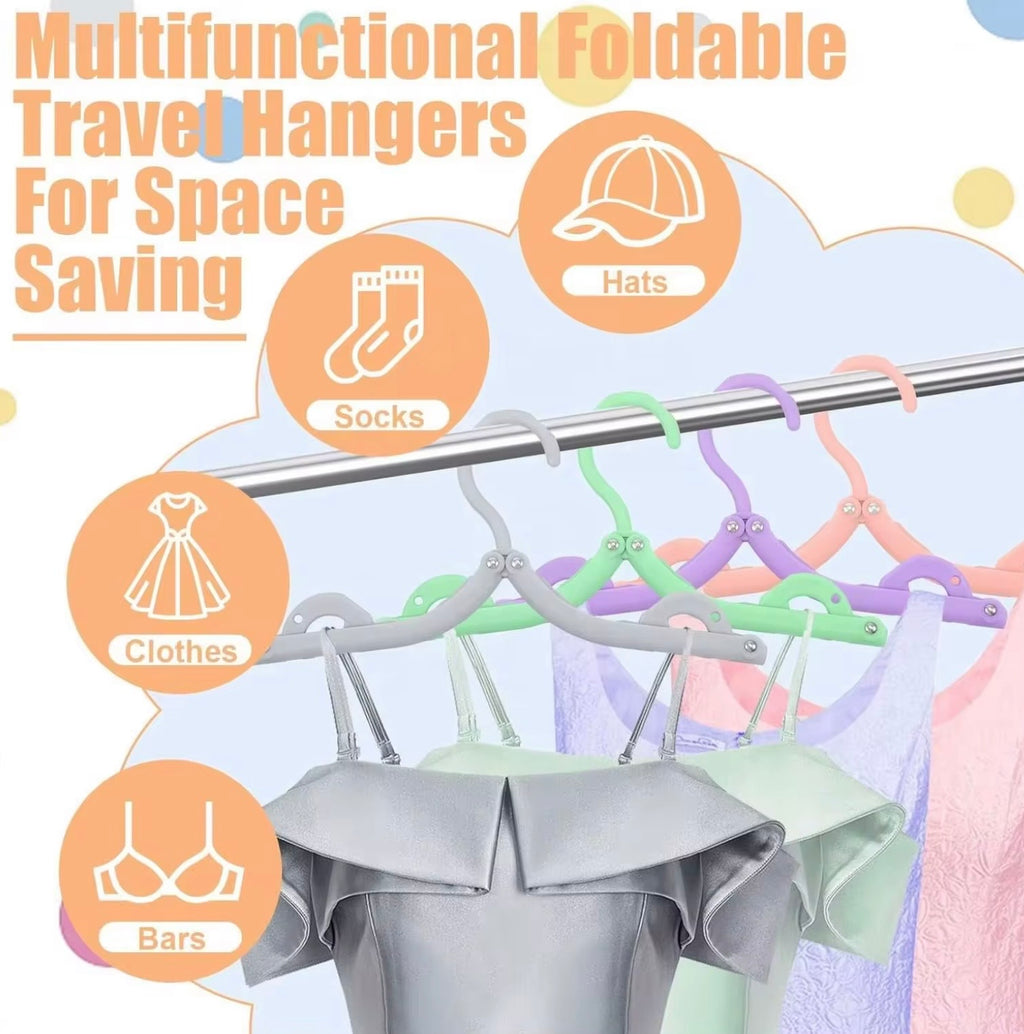 FOLDING CLOTHES HANGERS INCORPORATING CLOTHES PEGS