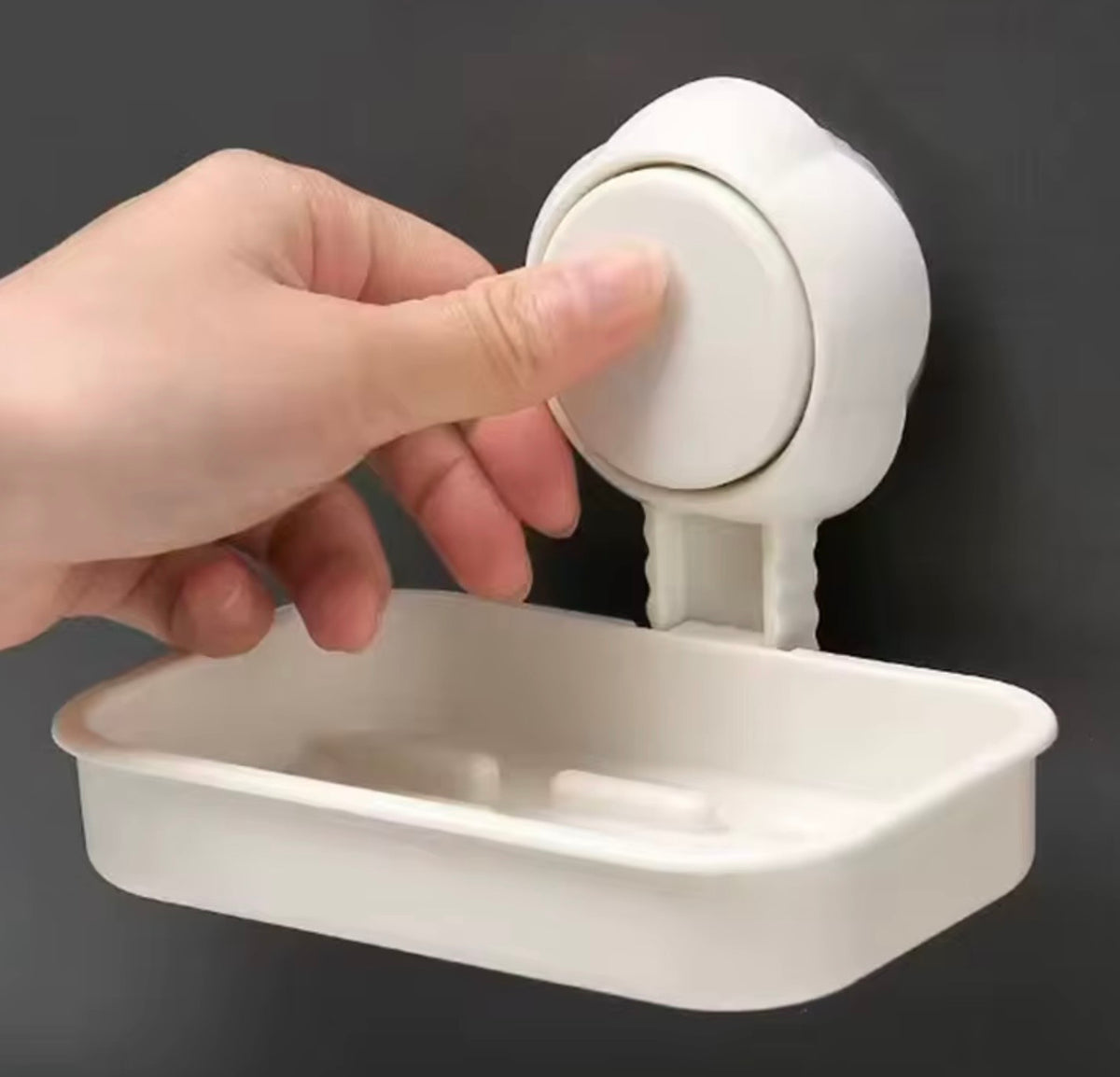 SUCTION MOUNTED SOAP DISH