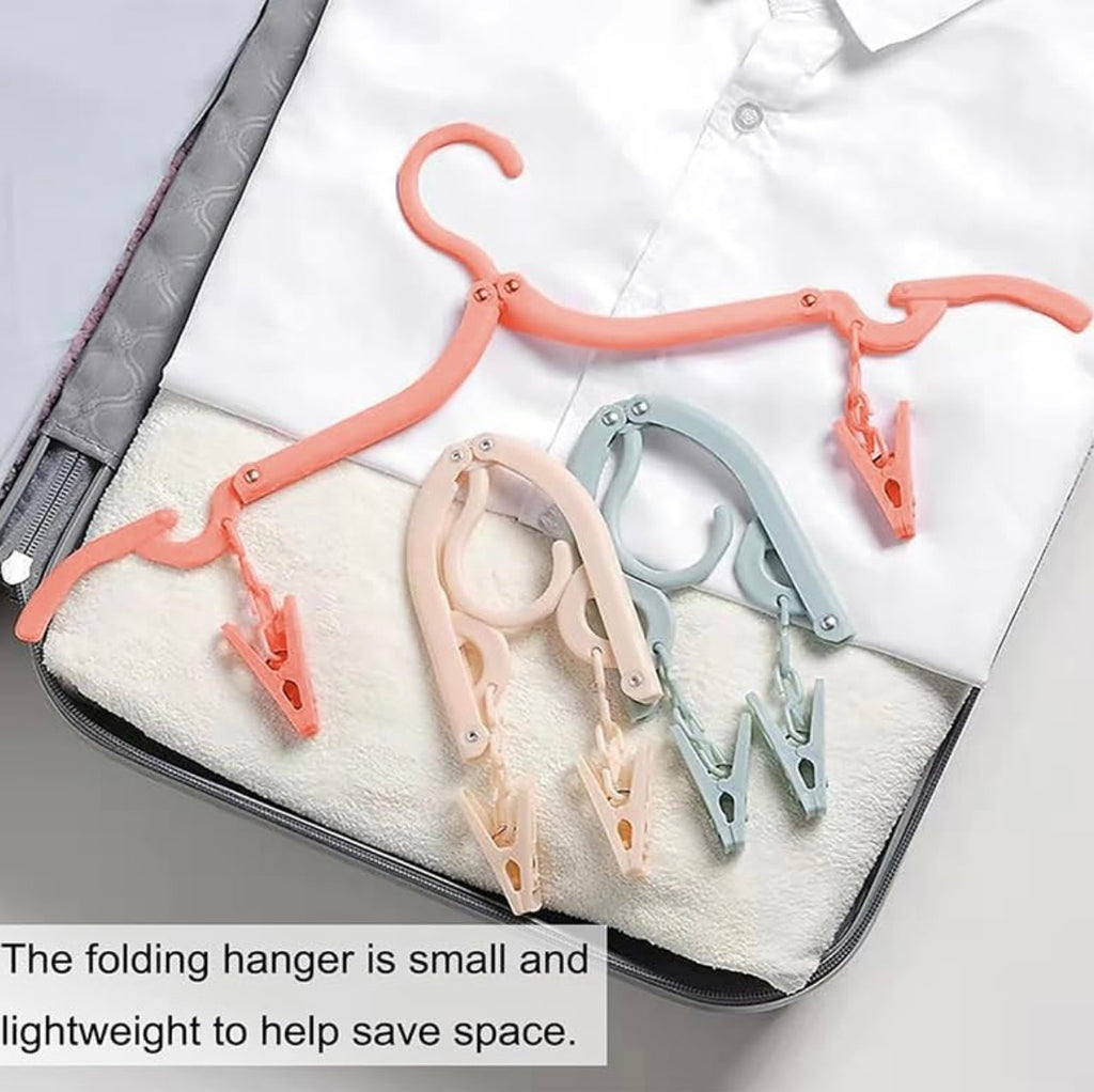 FOLDING CLOTHES HANGERS INCORPORATING CLOTHES PEGS