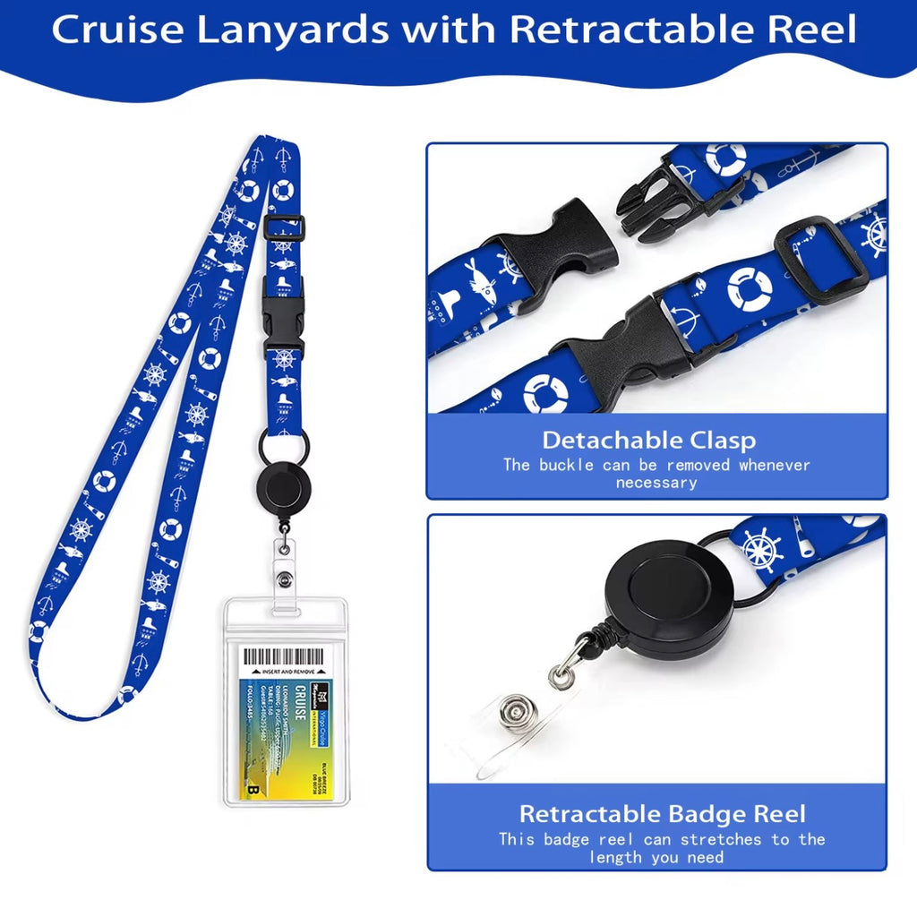 RETRACTABLE CRUISE LANYARDS FOR ALL SHIP CARDS