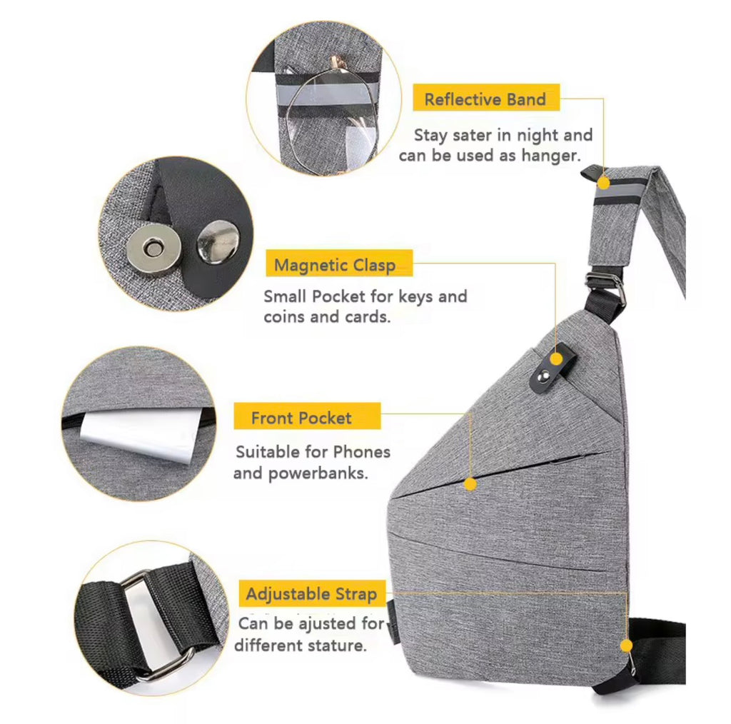 ANTI THEFT CROSSBODY TRAVEL BAG