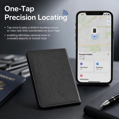 SMART PASSPORT WALLET - INBUILT TRACKER