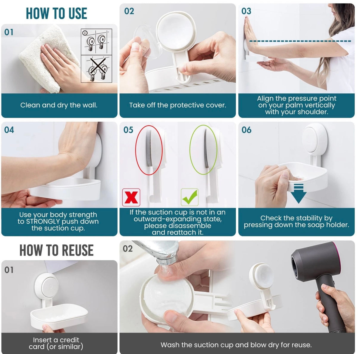 SUCTION MOUNTED SOAP DISH