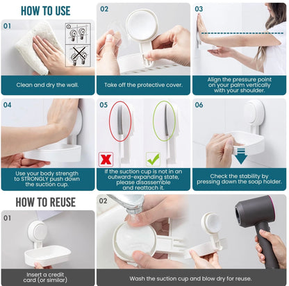 SUCTION MOUNTED SOAP DISH