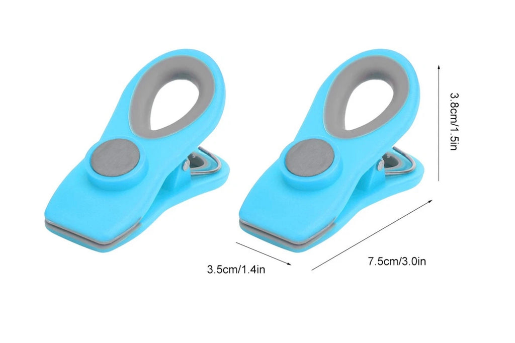 MAGNETIC BAG SEALING CLIPS - 6 COLOURS AVAILABLE
