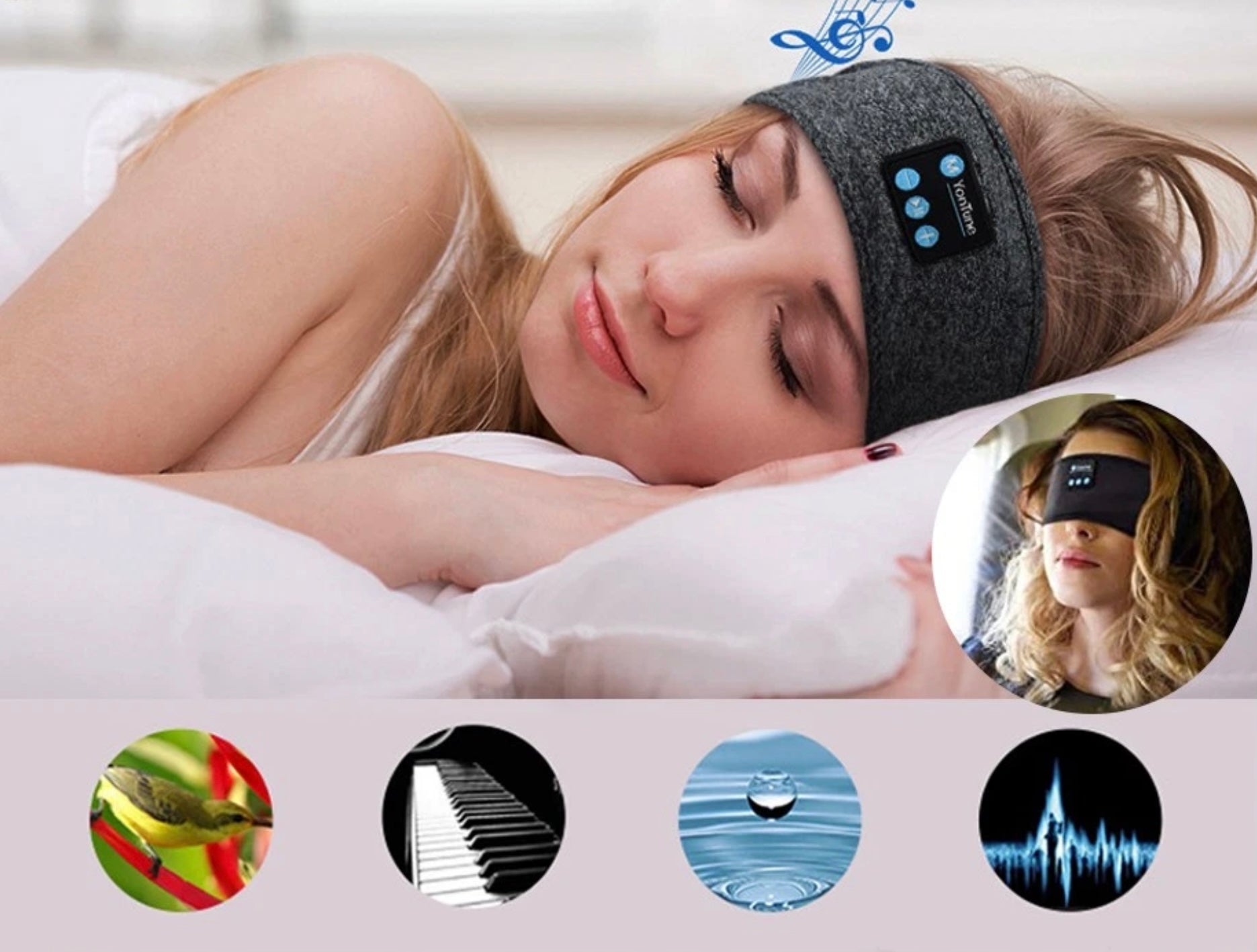 WIRELESS BLUETOOTH STEREO GOGGLES/HEADBAND